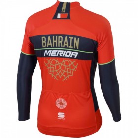Maillot vélo 2018 Bahrain Merida Manches Longues N001